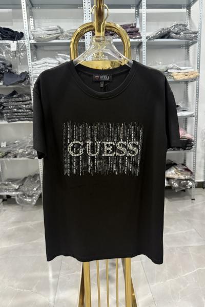 GES TAŞLI TİŞÖRT Siyah