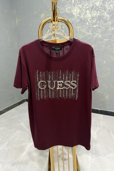 GES TAŞLI TİŞÖRT Bordo