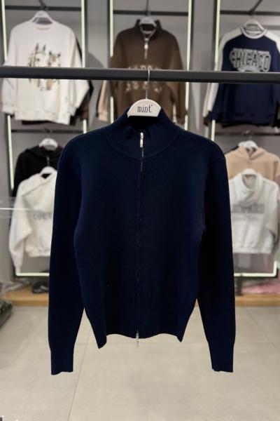 FERMUARLI TRİKO HIRKA Lacivert