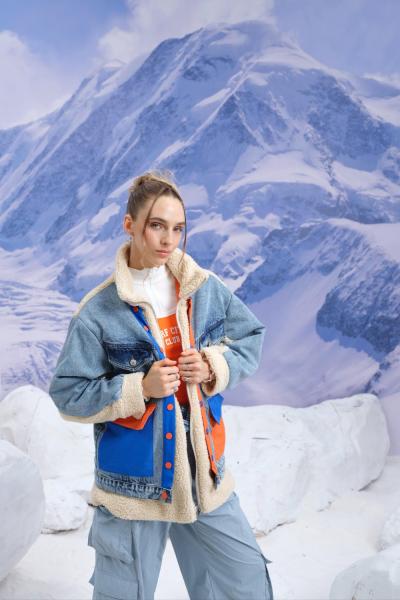 DENIM MIX PELUŞ MONT Turuncu