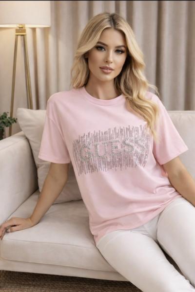 GES TAŞLI TİŞÖRT Pembe